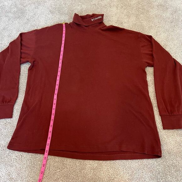 Vintage Men's Columbia Turtleneck Longsleeve Dark Red Size Large - Picture 8 of 9